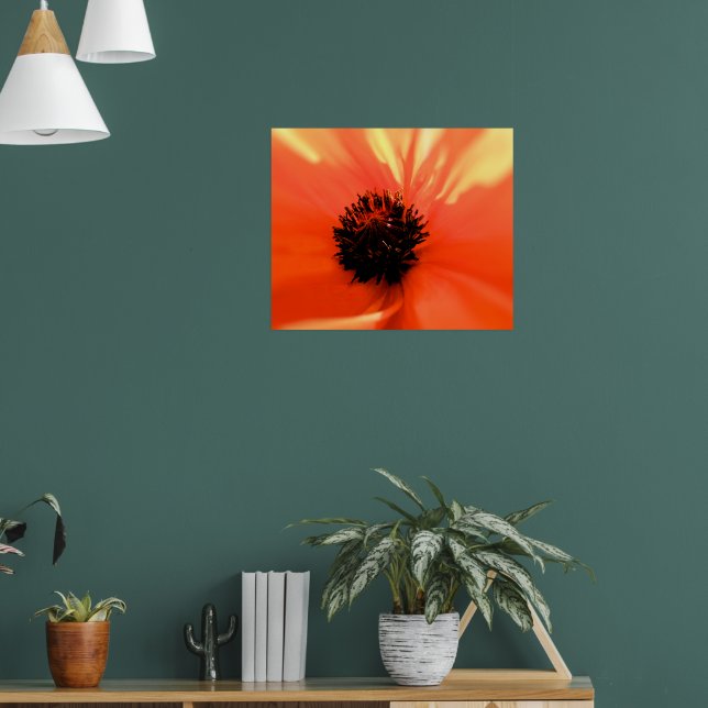 Orange vallmo - Anpassad - Mjuk Poster (Vardagsrum 1)