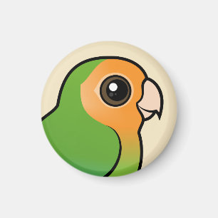 Orange-vänd mot Persika-vänd mot Lovebird Magnet