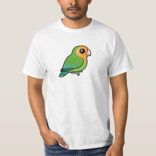 Orange-vänd mot Persika-vänd mot Lovebird T Shirt (Framsida)