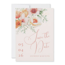 Orange vår sommar persika blommande bröllop