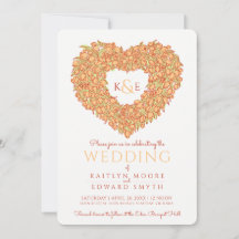 Orange vår tulpaner, hjärtkonst bröllop