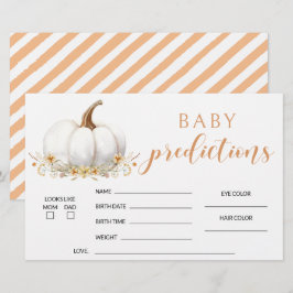 Orange våra små babyduschförutsägelser. brevpapper