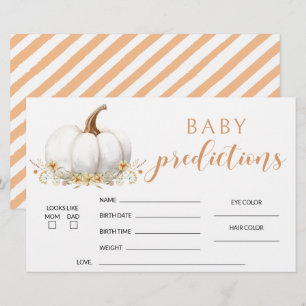 Orange våra små babyduschförutsägelser. brevpapper