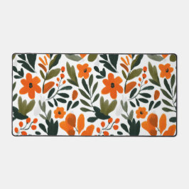 Orange vårblommor botaniskt mönster blommigt