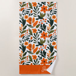 Orange vårblommor Elegant blomsterdesign Namn