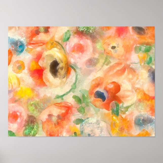 Orange vårblommor poster (Framsidan)