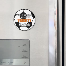 Orange Varsity Fotboll Anpassad Högstadiet Magnet