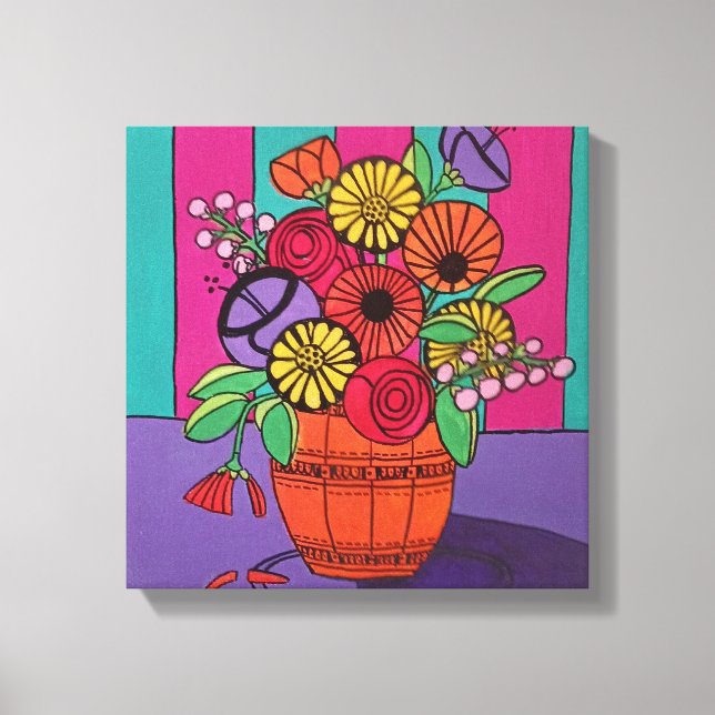 Orange Vas-utdraget Kanvastryck (Framsida)