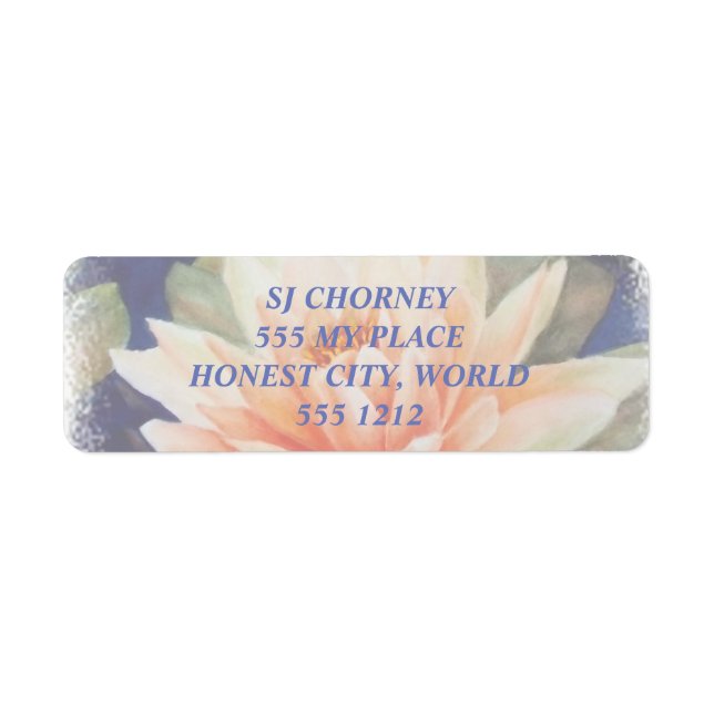 ORANGE VATTEN LILY-RETURETIKETTER RETURADRESS ETIKETT (Framsidan)