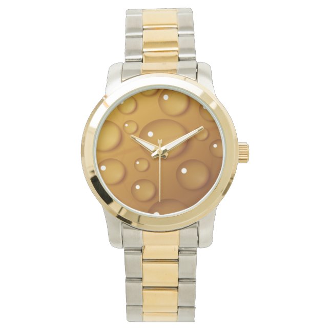 Orange Vatten Struktur Armbandsur (Framsida)