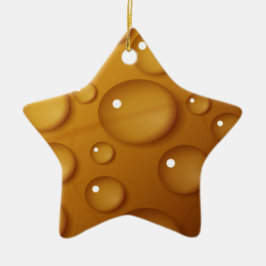 Orange Vatten Struktur Julgransprydnad Keramik