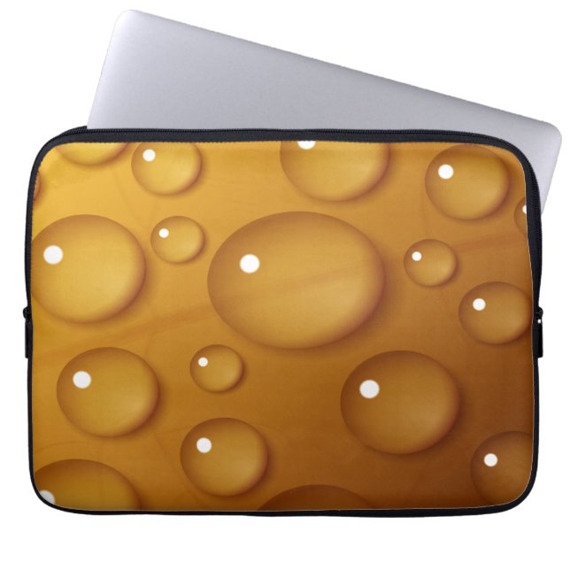Orange Vatten Struktur Laptop Sleeve (Framsidan)