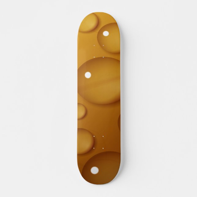 Orange Vatten Struktur Mini Skateboard Bräda 18,5 Cm (Framsida)
