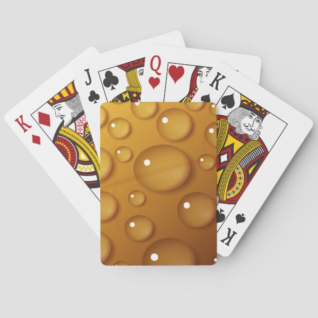 Orange Vatten Struktur Spel Kort (Baksidan)