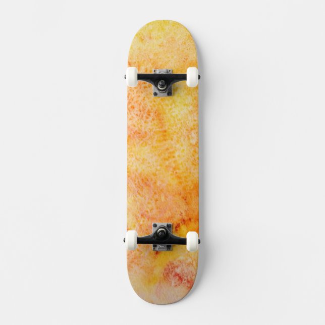 Orange vattenfärgbakgrund skateboard bräda 21,5 cm (Framsida)