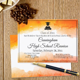 Orange Vattenfärgsåterförening för gymnasieklass Inbjudningar