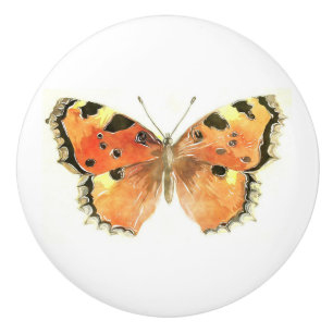 Orange Vattenfärgsfjäril Knopp
