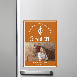 Orange Veterinary School Photo Studenten Magnet