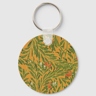 Orange vid Vintagen Tapet vid Mönster Art nouveau Nyckelring