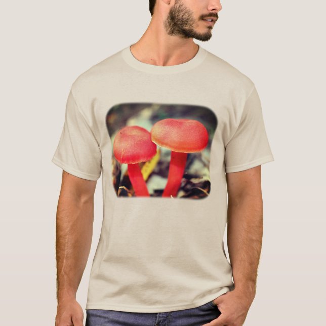 Orange Vild Mushroom Pair Nature T Shirt (Framsida)