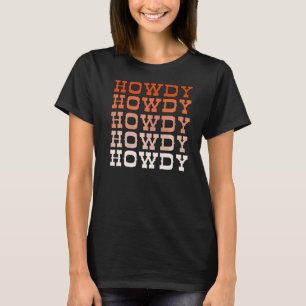 Orange Vilda western Western Rodeo Yehaw Howdy Cow T Shirt