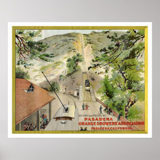 Orange Vintage etikett Poster