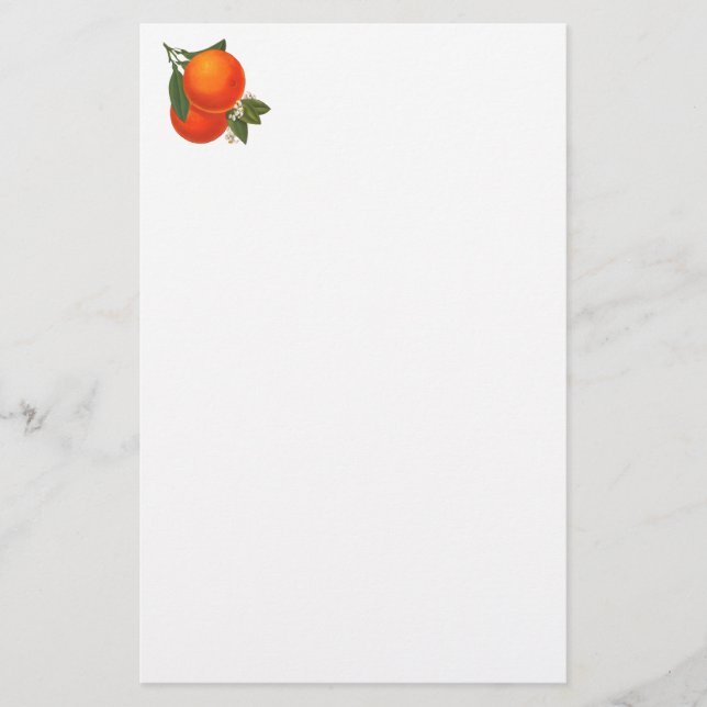 Orange Vintage Låda Art Brevpapper (Framsida)