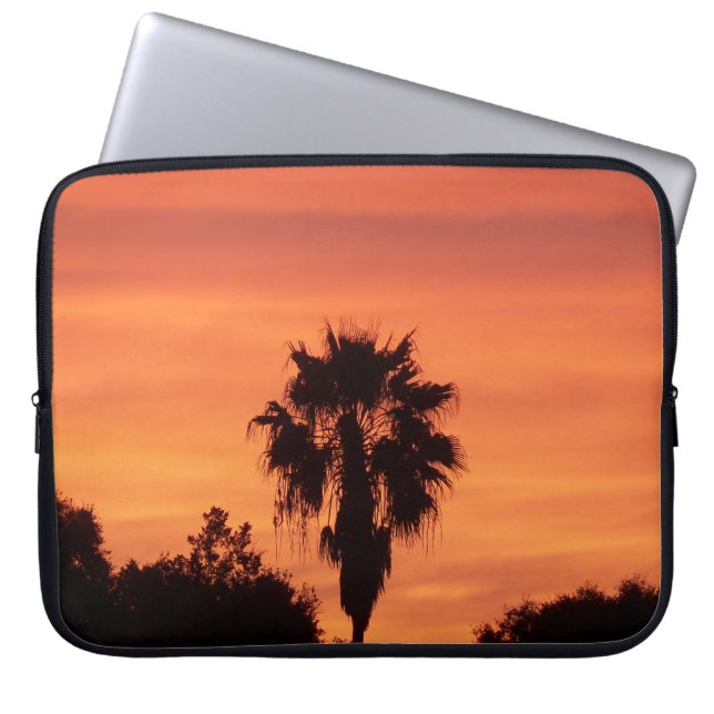 Orange vinter Florida solnedgång på ett laptopslee Laptop Fodral (Framsidan)