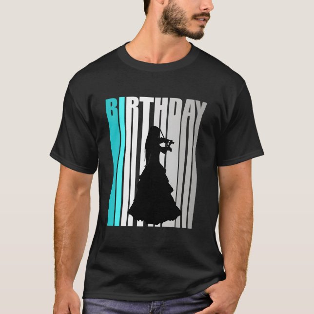 Orange Violin Orchestra Racing T Shirt (Framsida)
