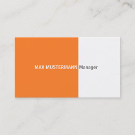 Orange Visitenkarte Visitkort