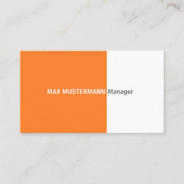Orange Visitenkarte Visitkort