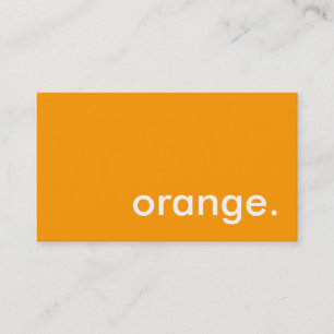 orange. visitkort