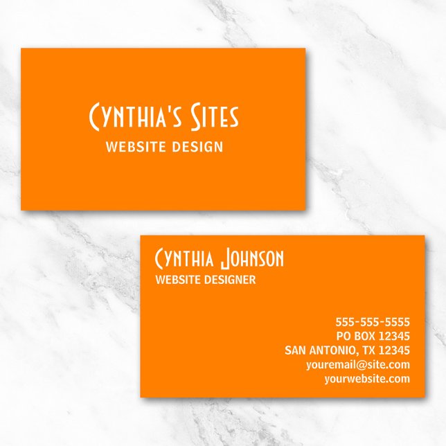 Orange Visitkort (Orange Business Card)