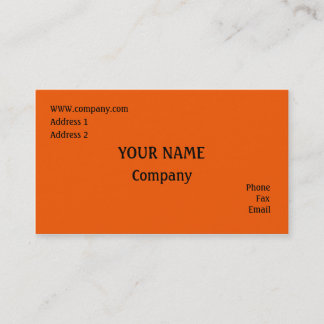 Orange Visitkort