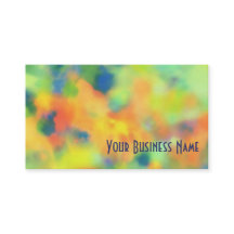 Orange visitkort för blåttgröntabstrakt