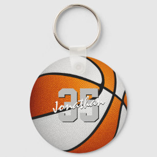 orange, vit anpassningsbar, basketboll nyckelring