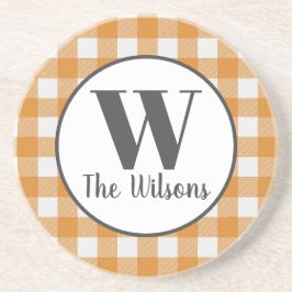 Orange Vit Buffalo Play Monogram Underlägg