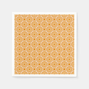 Orange Vit geometrisk sömlös Mönster Pappersservett