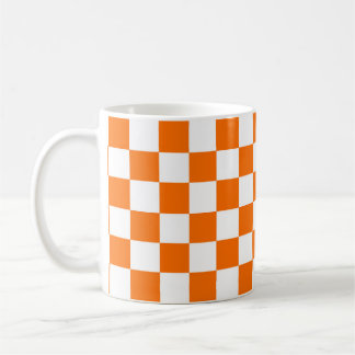 Orange Vit kontrollerad Mönster Kaffemugg