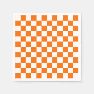 Orange Vit kontrollerad Mönster Pappersservett