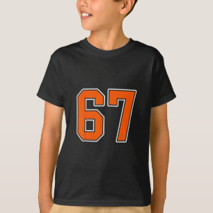 Orange Vit Nummer 67 Tröja Spelaruniform #67 