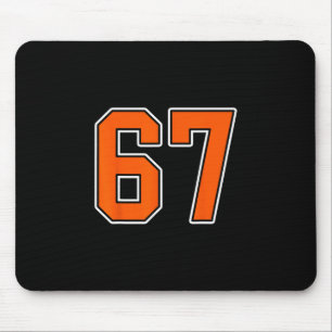 Orange Vit Nummer 67 Tröja Spelaruniform #67 Musmatta