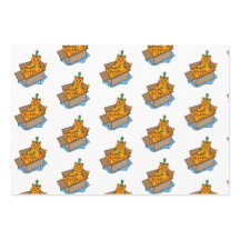 Orange, vit och Grått jul och födelsedagskat