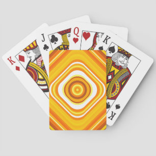 Orange, vit och gult Solnedgång-Inspirerat mönster Casinokort