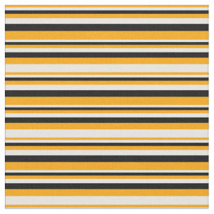 Orange, Vit och Svart Färgad Mönster stripe Tyg