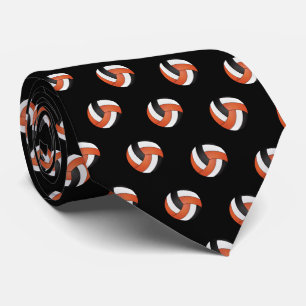Orange, vit och svart volleyboll slips