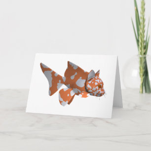 Orange-vit torkad fisk kort