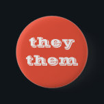 Orange Vita Pronoun-knapp De/dem Knapp<br><div class="desc">Orange Vita Pronoun-knapp De/ dem.</div>