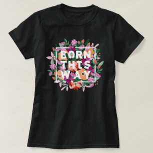 Orange Vita Rosa Blommigt Lesbisk Pride T Shirt
