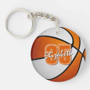 orange, vita skolteam färg basketboll